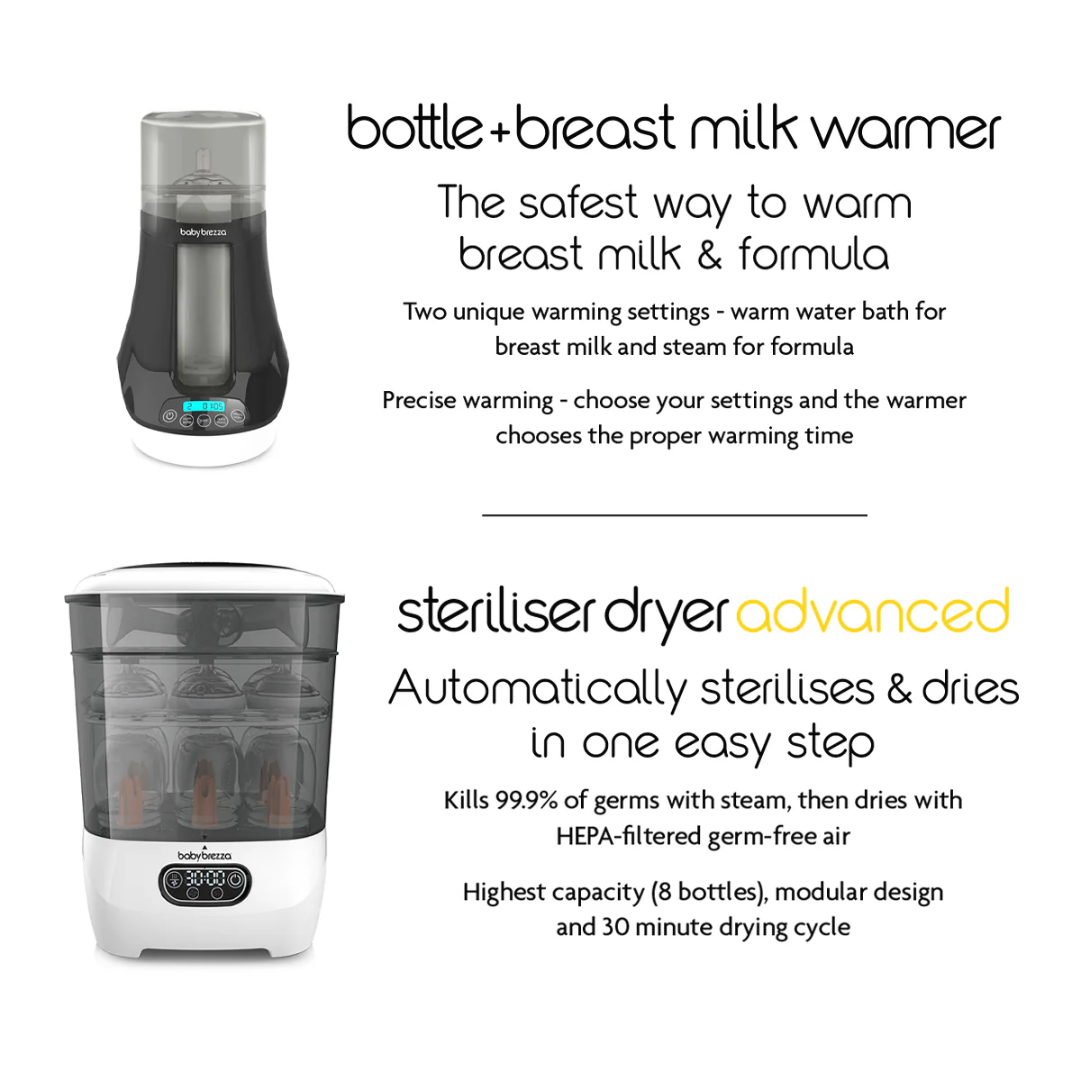 WARM & CLEAN BUNDLE: Steriliser Dryer Advanced + Bottle & Breastmilk Warmer - Image 9