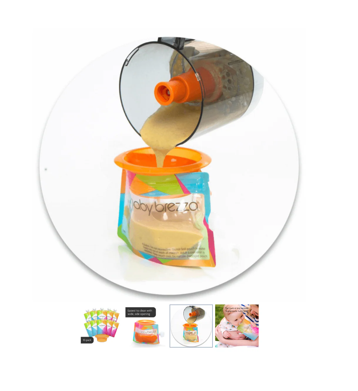 Reusable Food Pouches for Weaning – Pack of 10 - Image 3